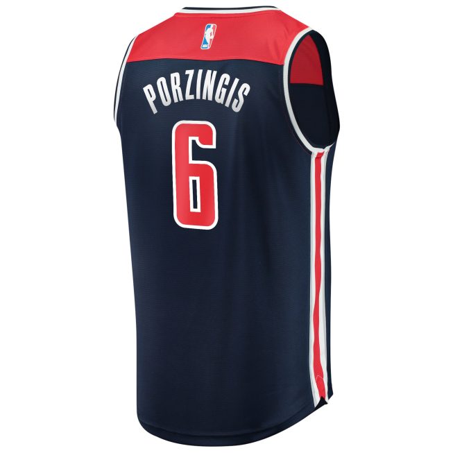 Kristaps Porzingis Washington Wizards Fanatics Youth Fast Break Player Jersey Navy - Statement Edition - Image 3