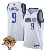 A.J. Lawson 9 Dallas Mavericks 2024 FINALS PATCH Swingman Jersey - Association Edition - White