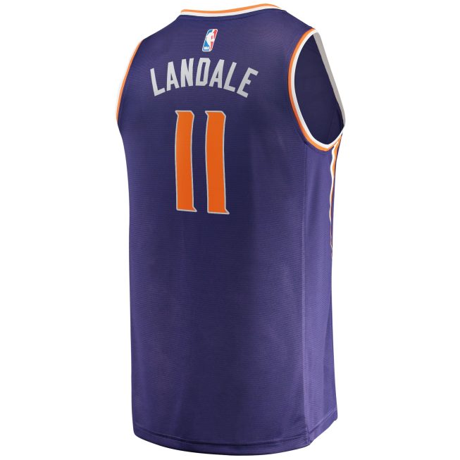 Jock Landale Phoenix Suns Fanatics Fast Break Replica Jersey - Icon Edition - Purple - Image 3