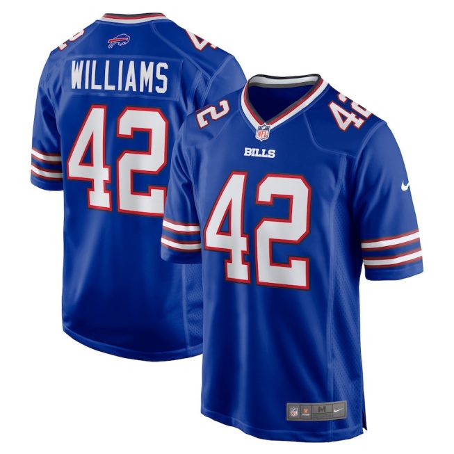 Dorian Williams 42 Buffalo Bills Men Home Game Jersey - Royal