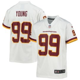Chase Young 99 Washington Commanders Team Game YOUTH Jersey - White