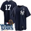 Aaron Boone New York Yankees Alternate Navy Player World Series Jersey