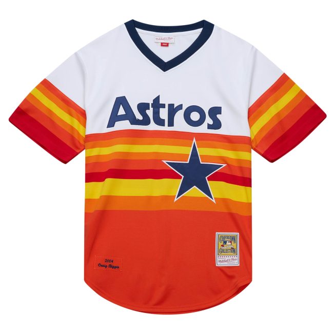 Craig Biggio Houston Astros Mitchell & Ness 2004 Cooperstown Collection Authentic Throwback Jersey - White - Image 2