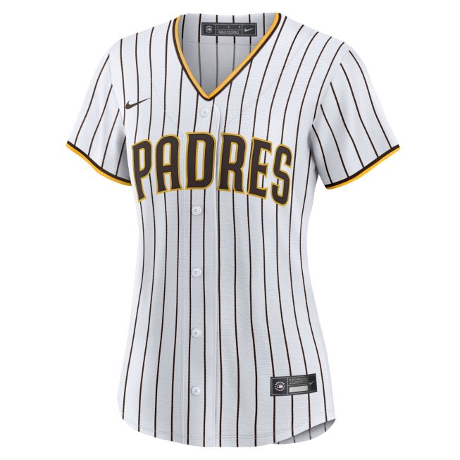 Manny Machado San Diego Padres Women's Home Replica Player Jersey - White/Brown - Image 2