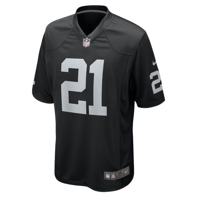 Amik Robertson 21 Las Vegas Raiders Men Team Game Jersey - Black - Image 2
