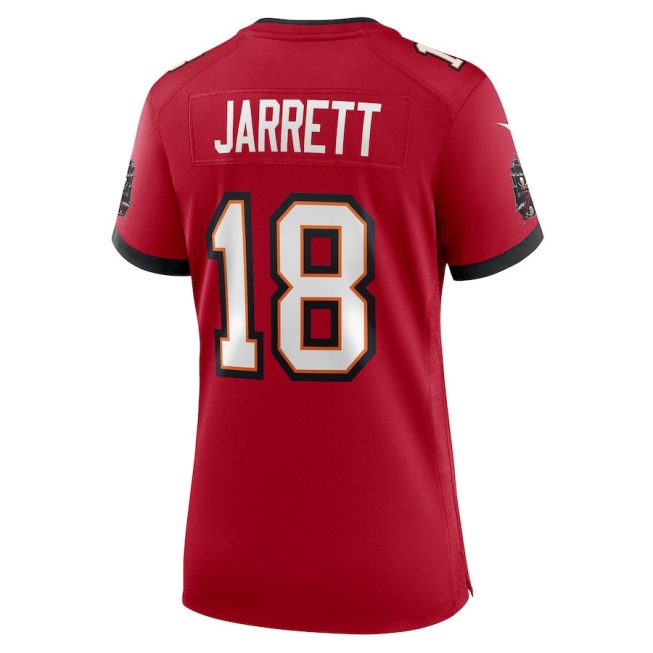 Rakim Jarrett 18 Tampa Bay Buccaneers Women Game Jersey - Red - Image 3