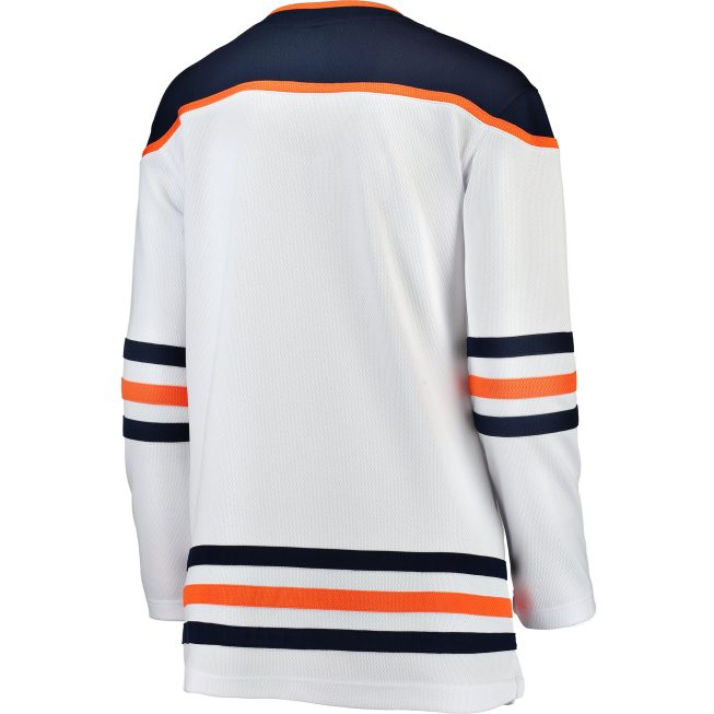 Edmonton Oilers Fanatics Women's Away Breakaway Jersey - White - Image 3