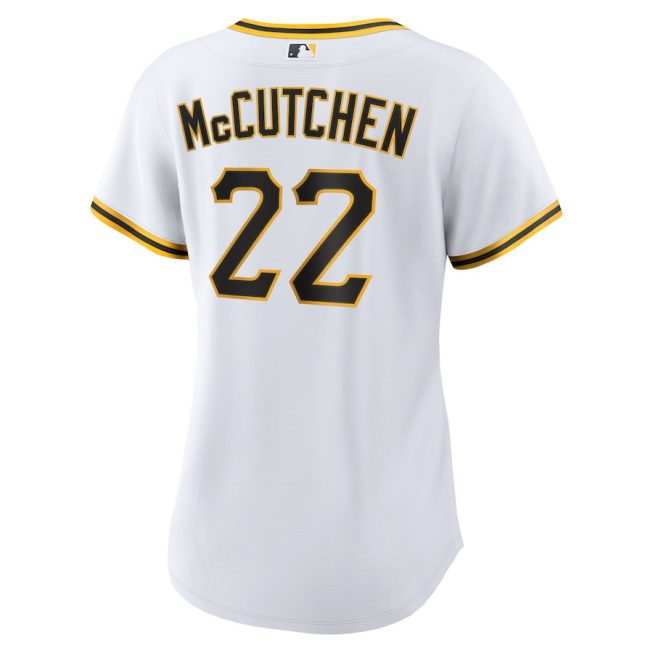 Andrew McCutchen 22 Pittsburgh Pirates Home Player Women Jersey - White - Image 3