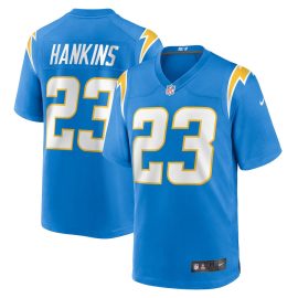 Matt Hankins 23 Los Angeles Chargers Men Game Jersey - Powder Blue