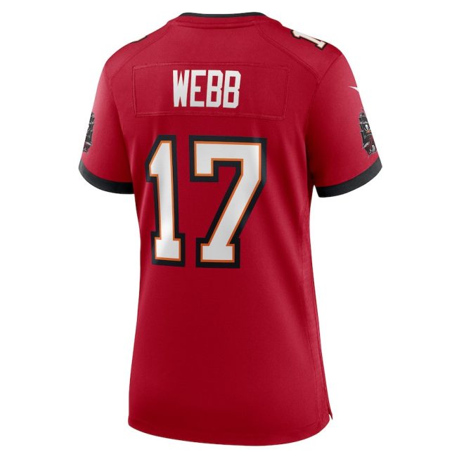 Raleigh Webb 17 Tampa Bay Buccaneers Women Game Jersey - Red - Image 3