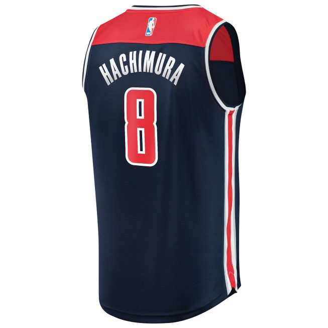Rui Hachimura Washington Wizards Fanatics Youth Fast Break Replica Player Team Jersey - Statement Edition - Navy - Image 3