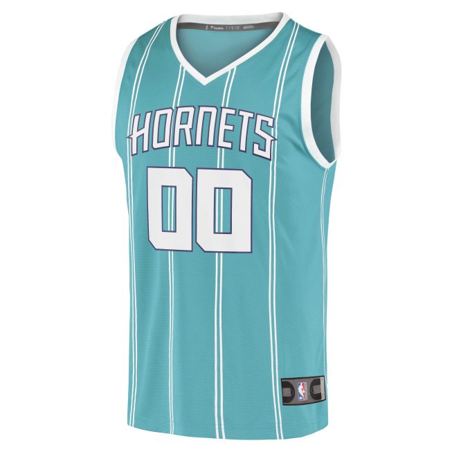 Charlotte Hornets Fanatics Youth 2020 Fast Break Replica Custom Jersey - Icon Edition - Teal - Image 2