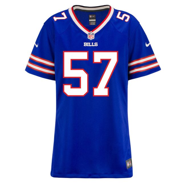 A.J. Epenesa 57 Buffalo Bills Women Home Game Jersey - Royal - Image 2