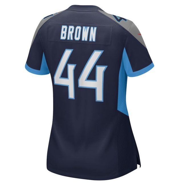 Mike Brown 44 Tennessee Titans Women Game Jersey - Navy - Image 3
