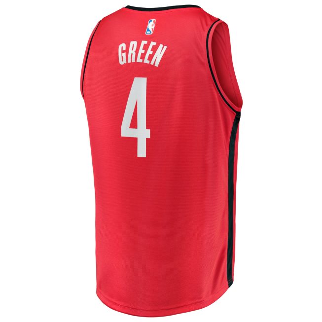 Jalen Green Houston Rockets Fanatics Fast Break Replica Player Jersey - Icon Edition - Red - Image 3