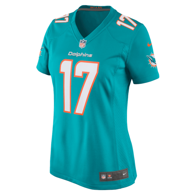 Jaylen Waddle 17 Miami Dolphins Women Game Jersey - Aqua - Image 2
