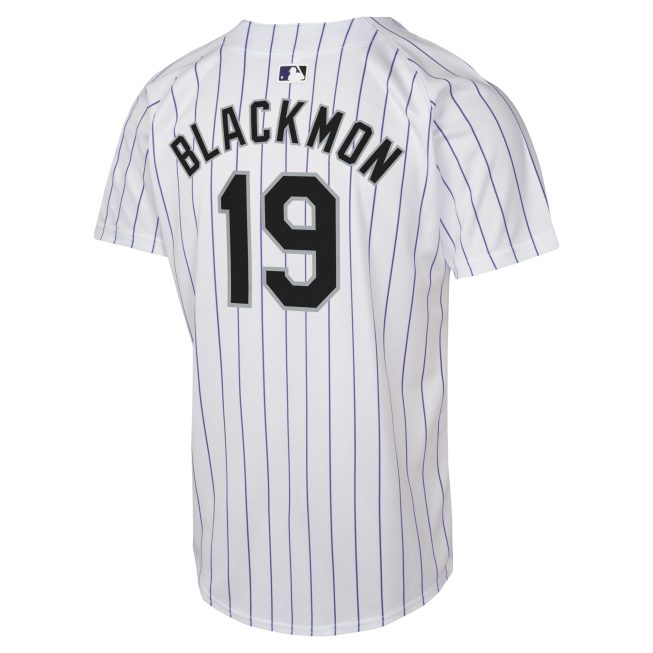 Charlie Blackmon Colorado Rockies Youth Home Game Player Jersey - White - Image 3