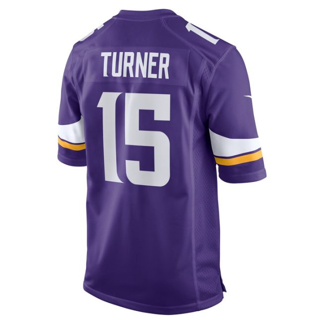Dallas Turner Minnesota Vikings 2024 First Round Pick Player Game Jersey - Purple - Image 3