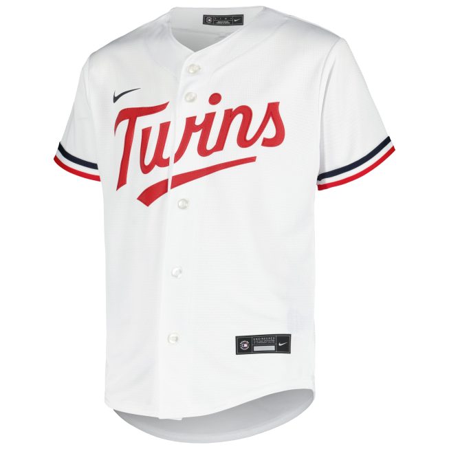 Carlos Correa Minnesota Twins Youth Alternate Replica Player Jersey - White - Image 2