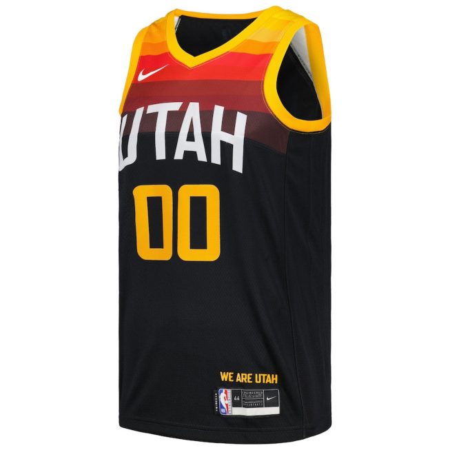 Jordan Clarkson 00 Utah Jazz Swingman Men Jersey - City Edition - Black - Image 2