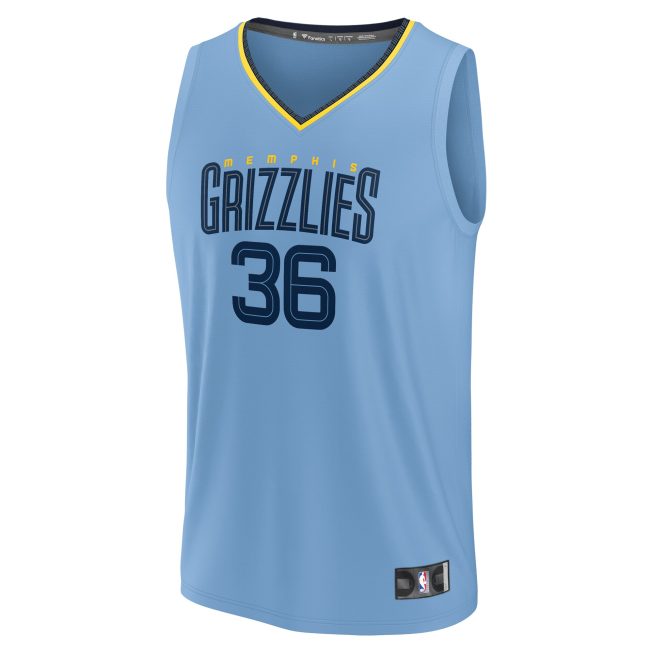 Marcus Smart Memphis Grizzlies Fanatics Fast Break Player Jersey - Statement Edition - Light Blue - Image 2