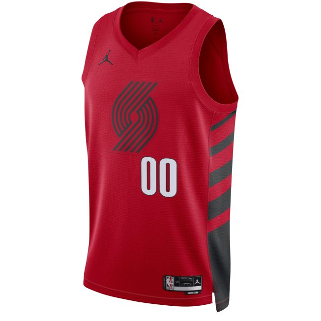 Portland Trail Blazers Jordan Brand Unisex 2022/23 Swingman Custom Jersey - Statement Edition - Red - Image 2
