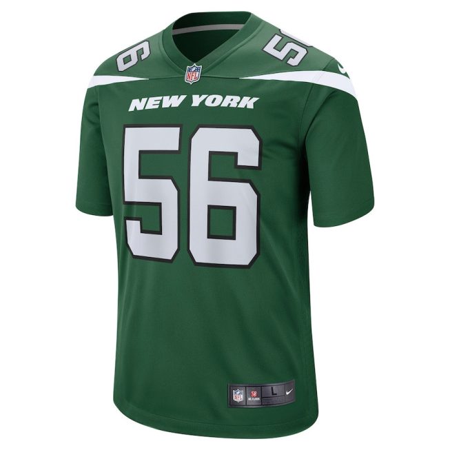 Quincy Williams 56 New York Jets Men Game Jersey - Gotham Green - Image 2