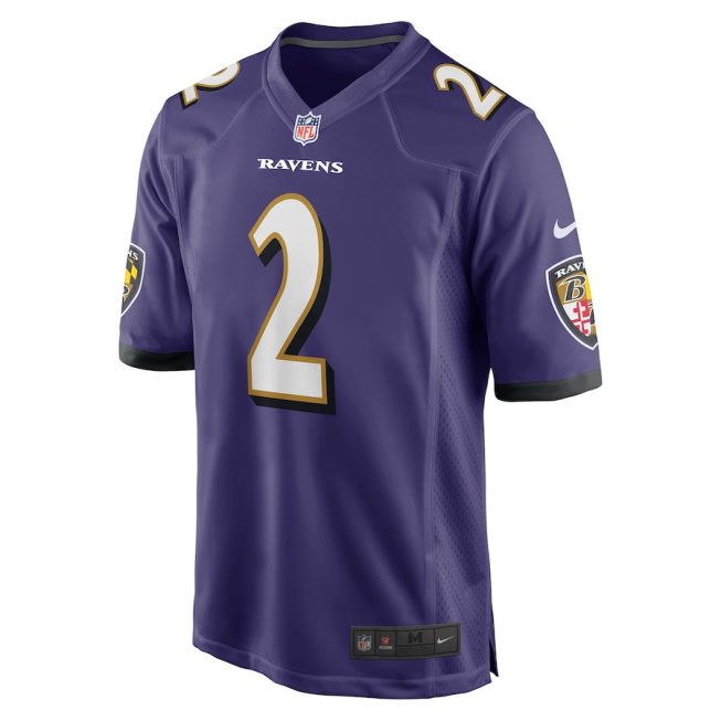 Tyrod Taylor 2 Baltimore Ravens YOUTH Team Color Game Jersey - Image 2
