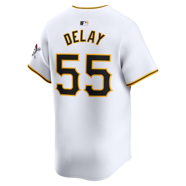 Jason Delay Pittsburgh Pirates Home Limited Player Jersey - White - Image 3