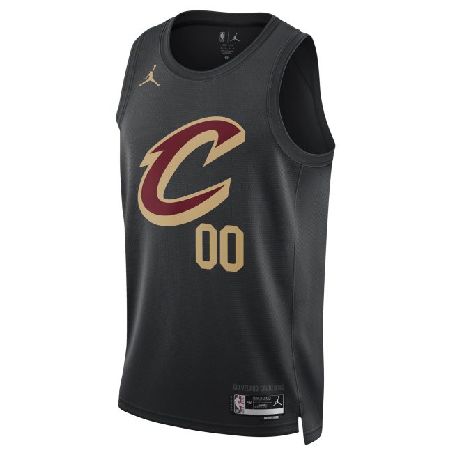 Cleveland Cavaliers Jordan Brand Unisex 2022/23 Swingman Custom Jersey - Statement Edition - Black - Image 2