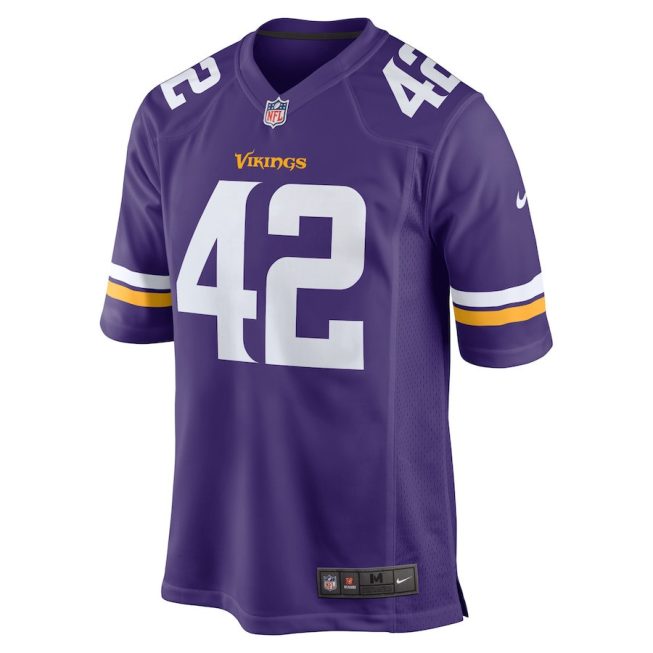 Andrew DePaola 42 Minnesota Vikings Men Game Jersey - Purple - Image 2