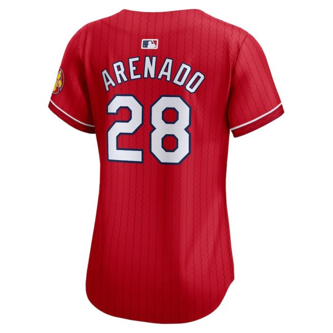 Nolan Arenado 28 St. Louis Cardinals 2024 City Connect Limited Women Jersey - Red - Image 3