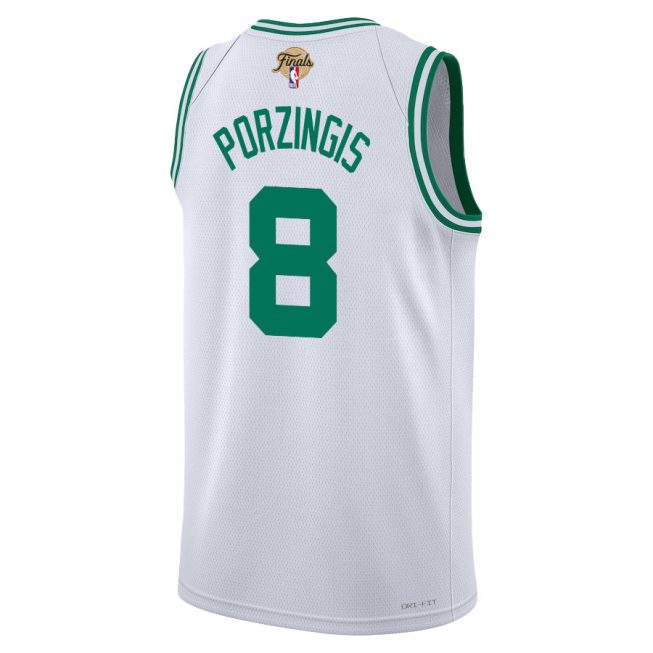 Kristaps Porzingis 8 Boston Celtics 2024 FINALS PATCH Swingman Jersey - Association Edition - White - Image 3