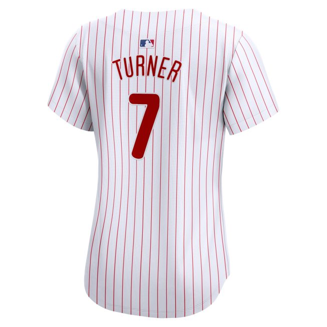 Trea Turner Philadelphia Phillies Women's Home Limited Player Jersey - White - Image 3