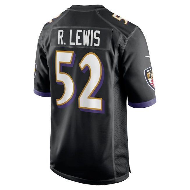 Ray Lewis 52 Baltimore Ravens Men Retired Jersey - Black - Image 3