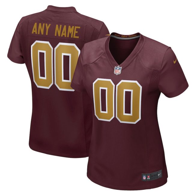 Washington Team Women Alternate Custom Jersey - Burgundy