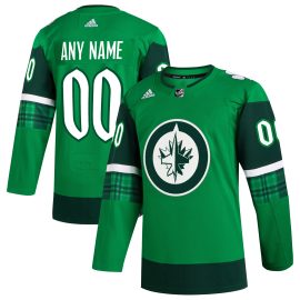 Winnipeg Jets St. Patrick's Day Authentic Custom Jersey - Kelly Green