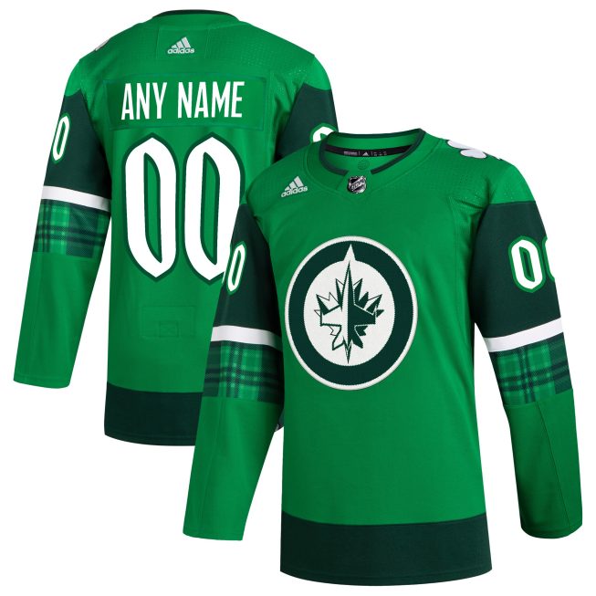 Winnipeg Jets St. Patrick's Day Authentic Custom Jersey - Kelly Green