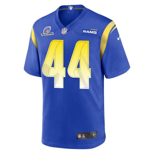 Ahkello Witherspoon 44 Los Angeles Rams 2023 Playoffs Patch Game Men Jersey - Royal - Image 2