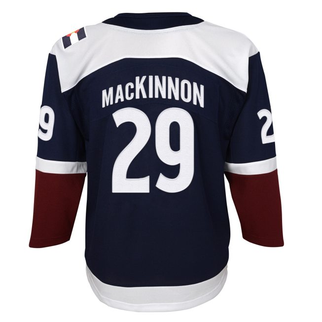 Nathan MacKinnon Colorado Avalanche Youth Alternate Premier Player Jersey - Navy - Image 3
