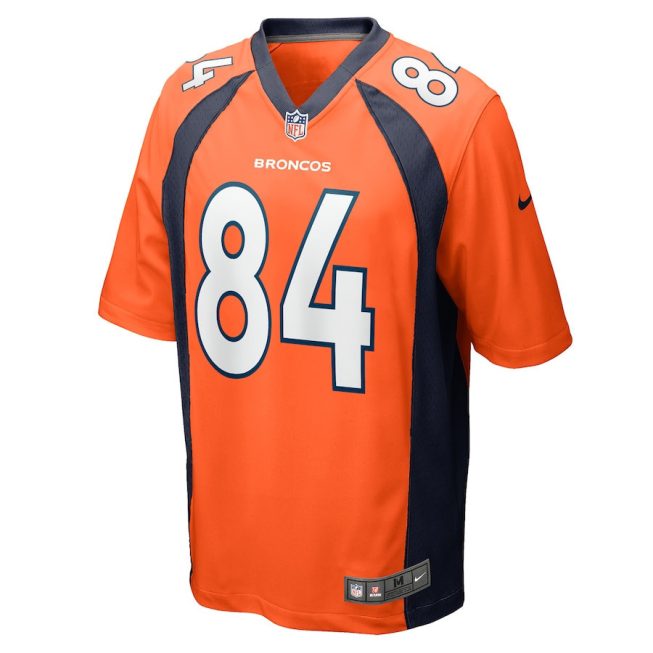 Chris Manhertz 84 Denver Broncos Men Game Player Jersey - Orange - Image 2