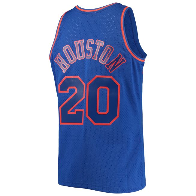 Allan Houston New York Knicks Mitchell & Ness 1996/97 Throwback Dark Swingman Jersey - Blue - Image 3