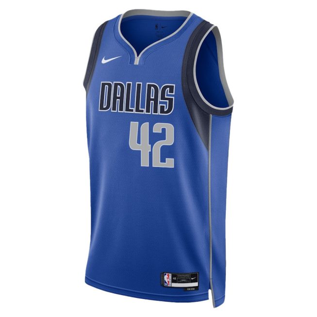 Maxi Kleber 42 Dallas Mavericks 2024 FINALS PATCH Swingman Jersey - Icon Edition - Blue - Image 2