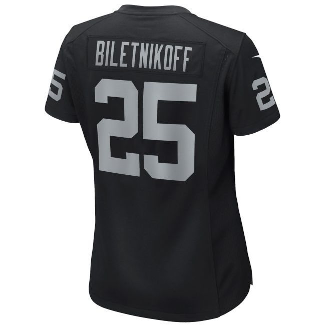 Fred Biletnikoff Las Vegas Raiders Women's Game Retired Player Jersey - Black - Image 3