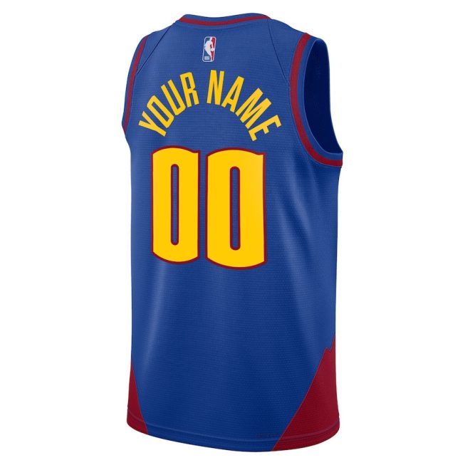 Denver Nuggets 2023/24 Statement Swingman Custom Men Jersey - Royal - Image 3