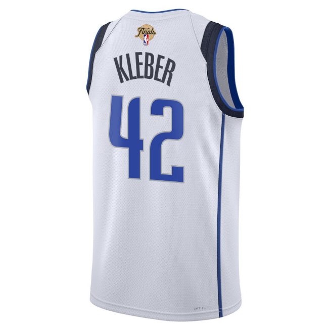 Maxi Kleber 42 Dallas Mavericks 2024 FINALS PATCH Swingman Jersey - Association Edition - White - Image 3