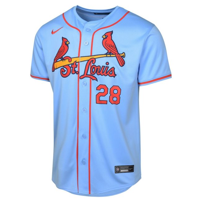 Nolan Arenado 28 St. Louis Cardinals Alternate Limited YOUTH Jersey - Light Blue - Image 2