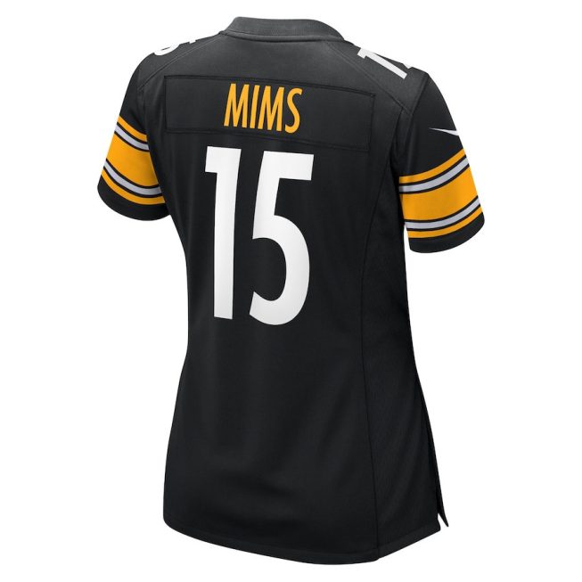Denzel Mims 15 Pittsburgh Steelers Game Women Jersey - Black - Image 3