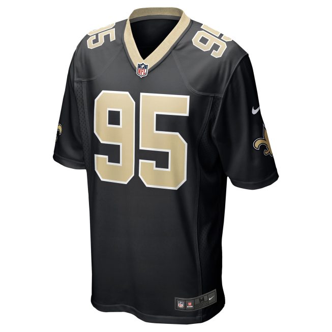 Albert Huggins New Orleans Saints Player Game Jersey - Black - Image 2