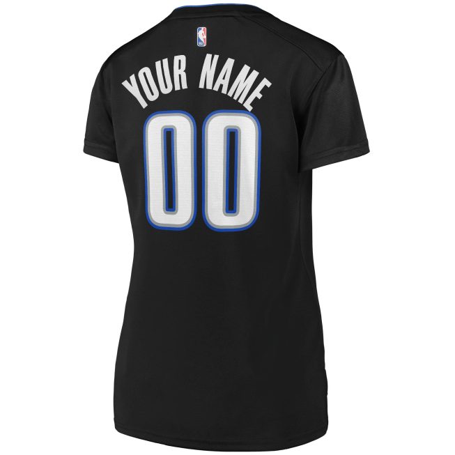 Orlando Magic Fanatics Women's Fast Break Replica Custom Jersey Black - Icon Edition - Image 3